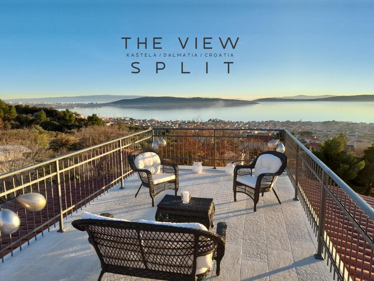 The View Split. Highlight With Roof-Top-Terrace And Pool Kastela Luaran gambar